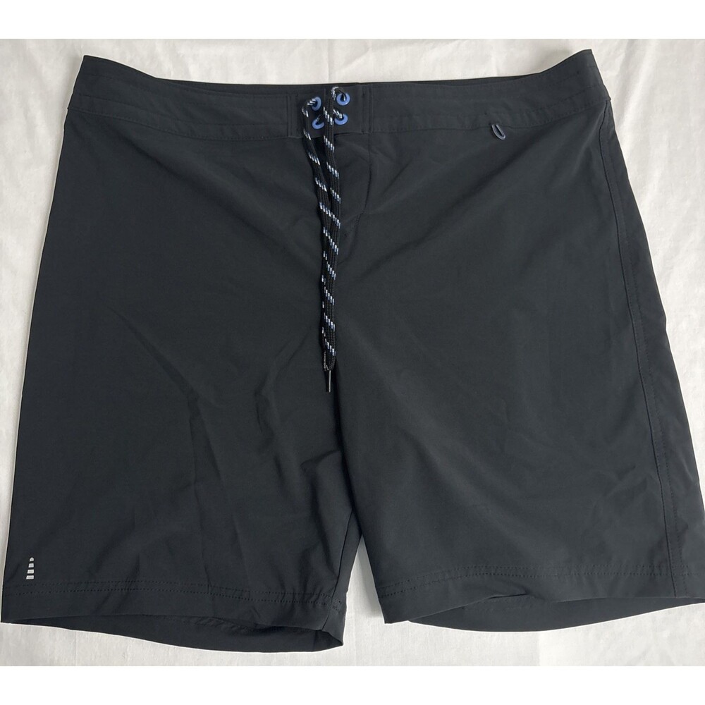Lands End 9" Board Short-Black-Reg 18 Beach Swim